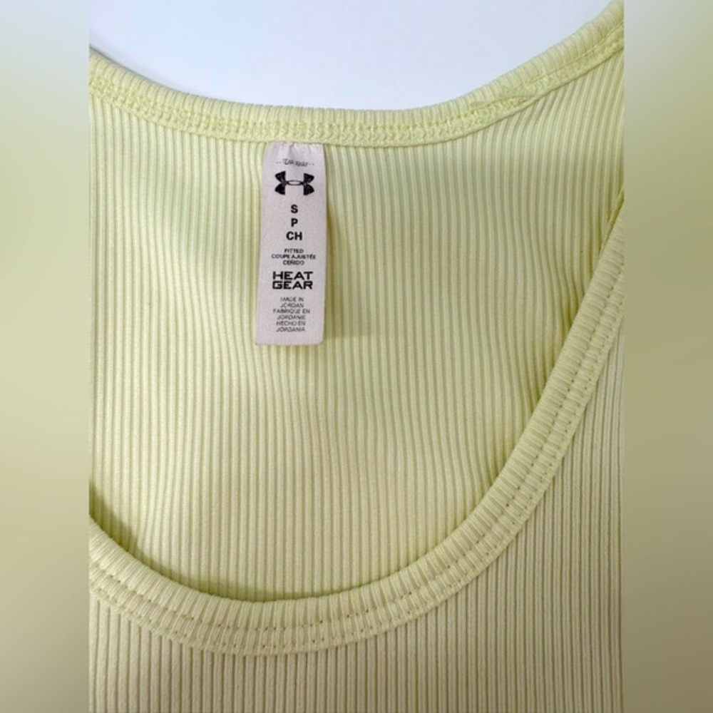 Under Armour Women's Light Yellow Tank Top - Picture 2 of 5